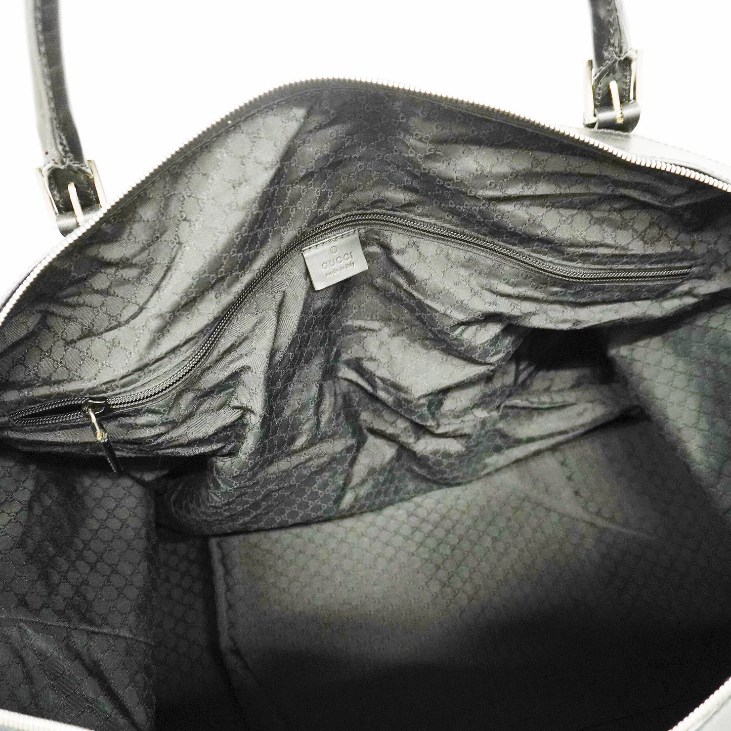 Gucci  Boston Bag 201847 Men,Women,Unisex Leather,Nylon Boston Bag Black