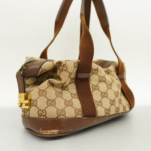 GUCCIAuth  Handbag 92734 Women's GG Canvas Beige