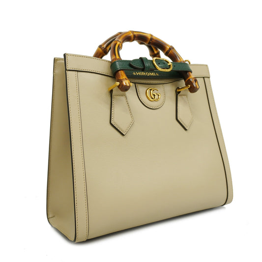 Gucci  Bamboo Diana 660195 Women's Leather HandBag,Shoulder Bag Grayish