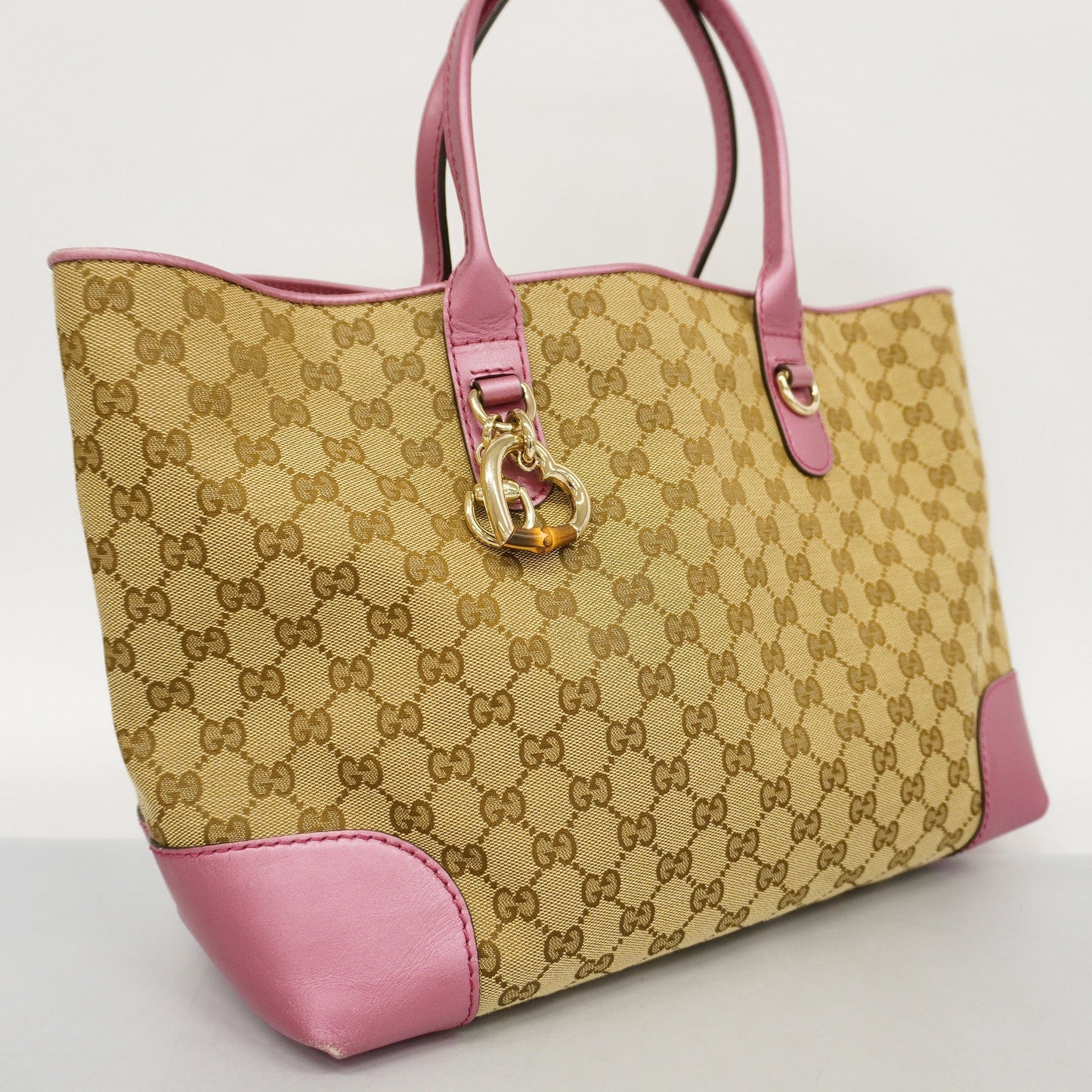 GUCCIAuth  GG Canvas Tote Bag 269956 Women's Tote Bag Beige,Pink