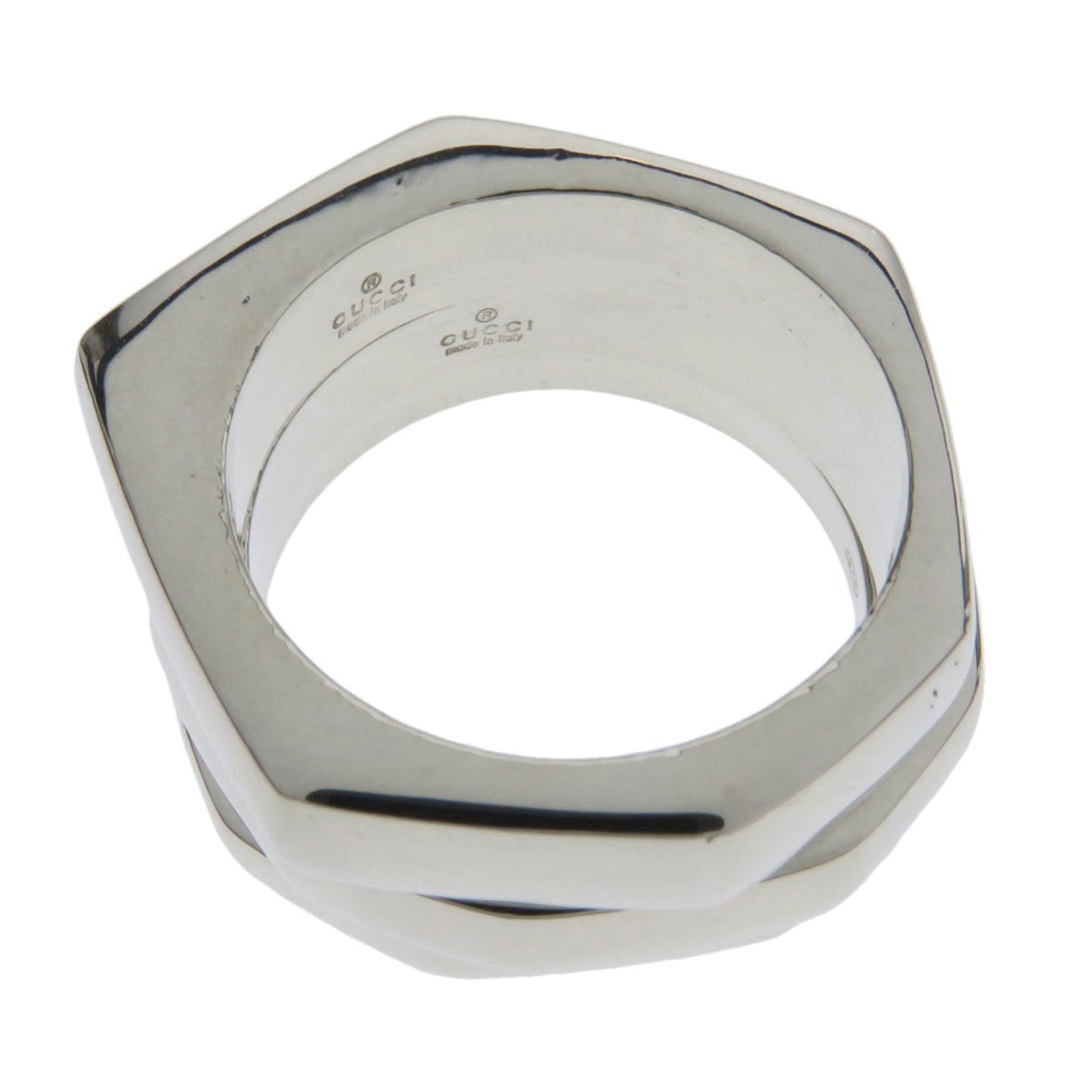 Gucci Triple Hexagon 3 Set Ring/Ring Silver Ladies GUCCI
