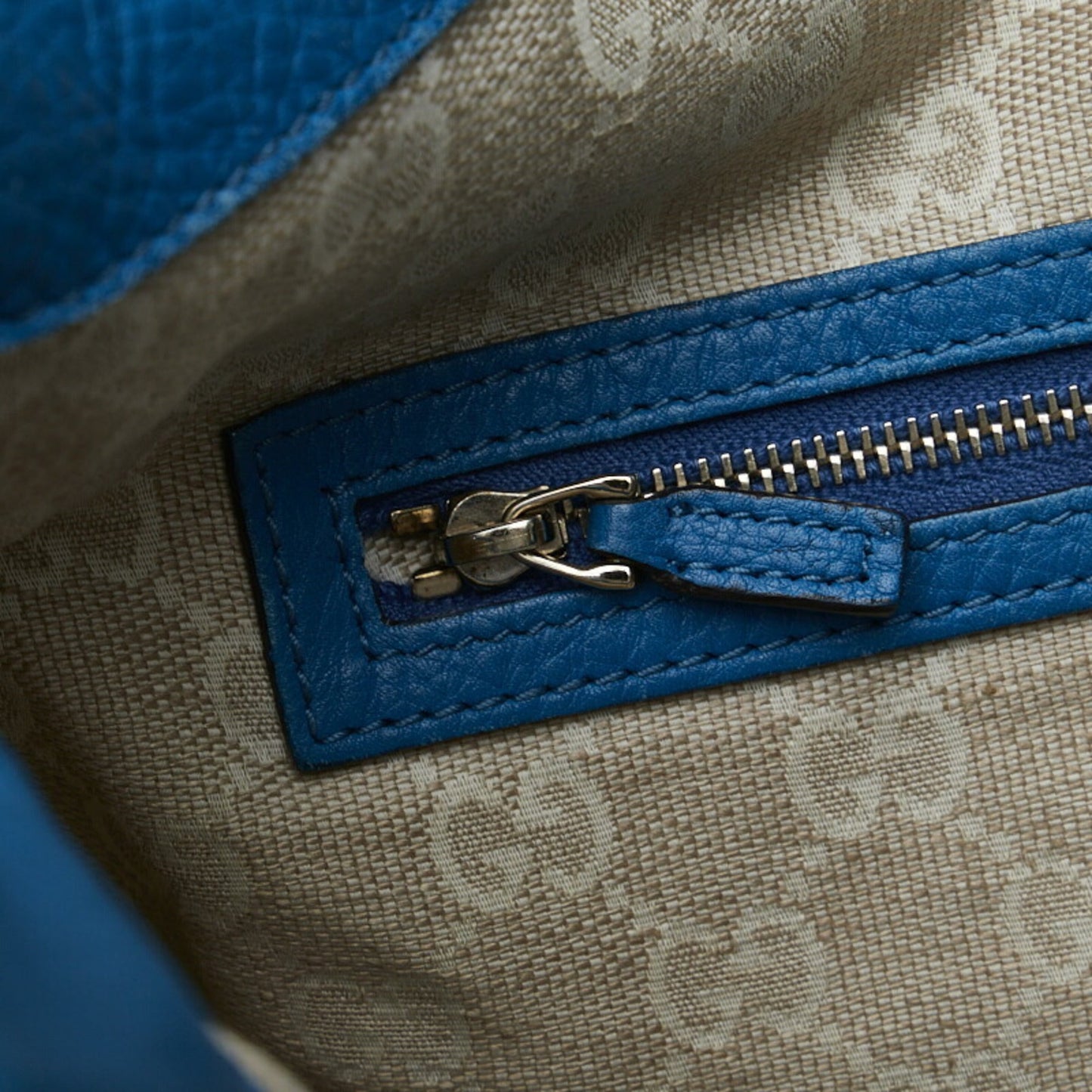 Gucci Bamboo Diana HandBag Shoulder Bag 282315 Blue Leather Ladies