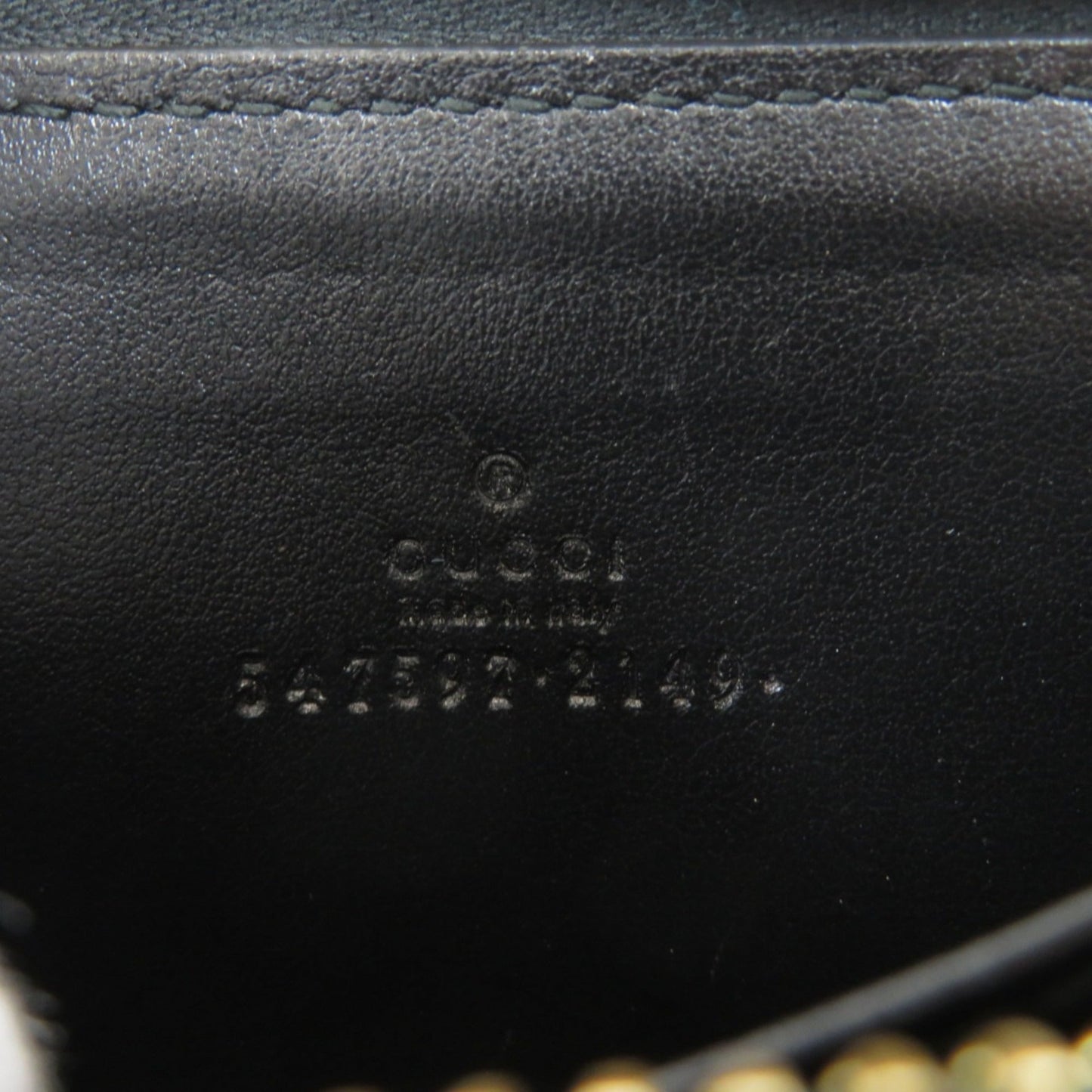 Gucci 547597 logo card case leather unisex