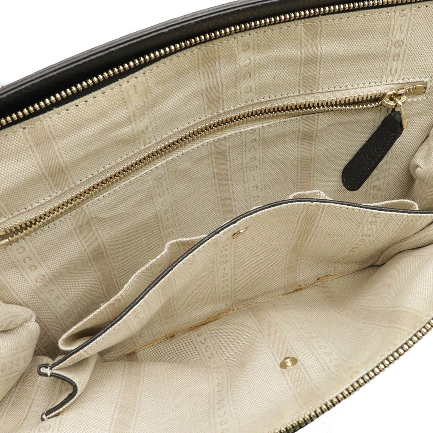Gucci handbag tote bag shoulder leather black 391987
