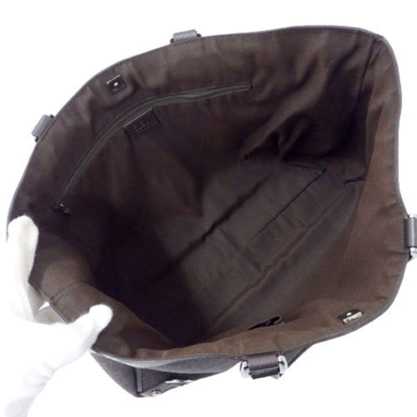 Gucci Bag Ladies Tote Shoulder GG Canvas 293580 Dark Brown
