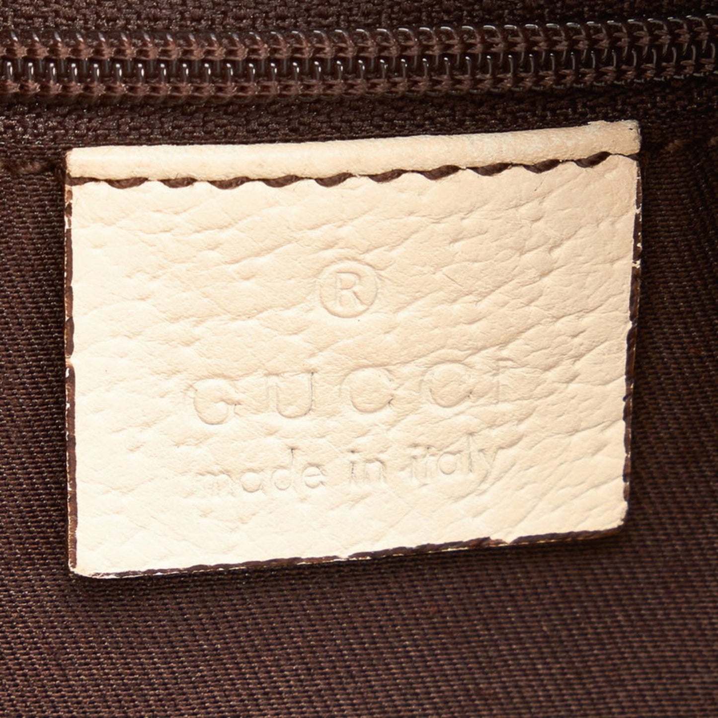 Gucci GG Canvas Tote Bag 130736 Brown White Leather Ladies GUCCI