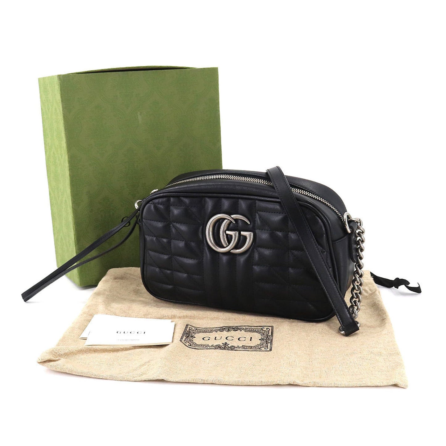 Gucci GG Marmont Small Shoulder Bag Leather Black 447632
