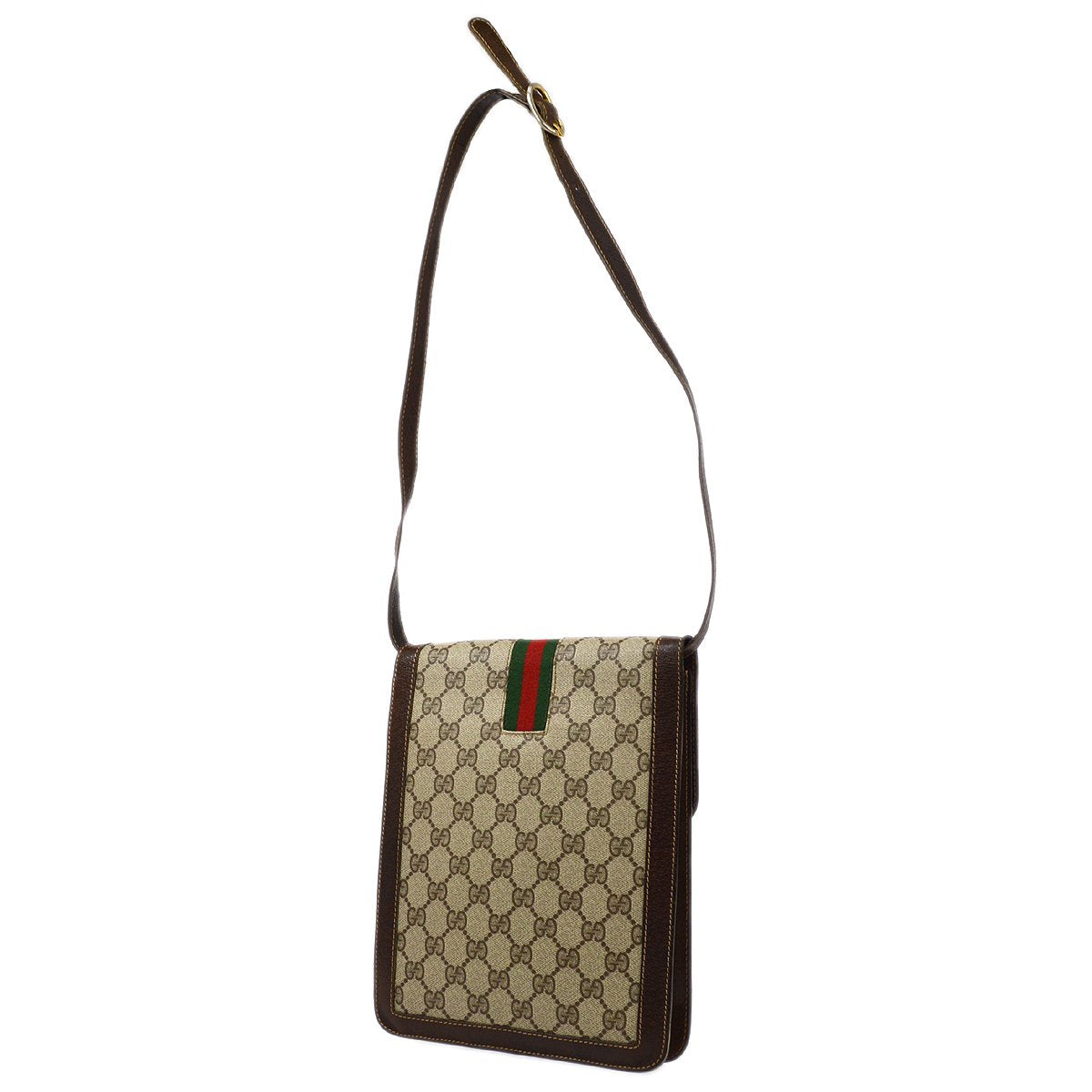 Gucci 1970s Sherry Line GG Shoulder Bag Brown A43853h