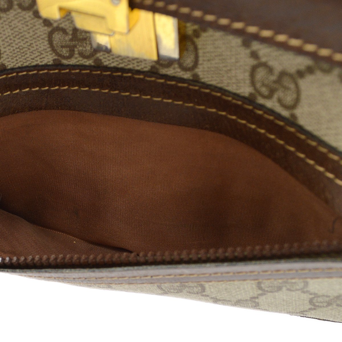 Gucci 1970s Sherry Line GG Shoulder Bag Brown A43853h