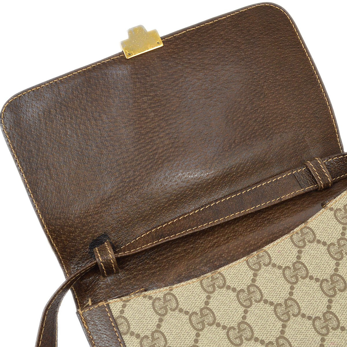 Gucci 1970s Sherry Line GG Shoulder Bag Brown A43853h