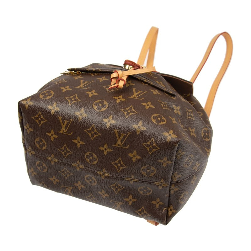 Louis Vuitton Montsouris Monogram Canvas Leather Backpack