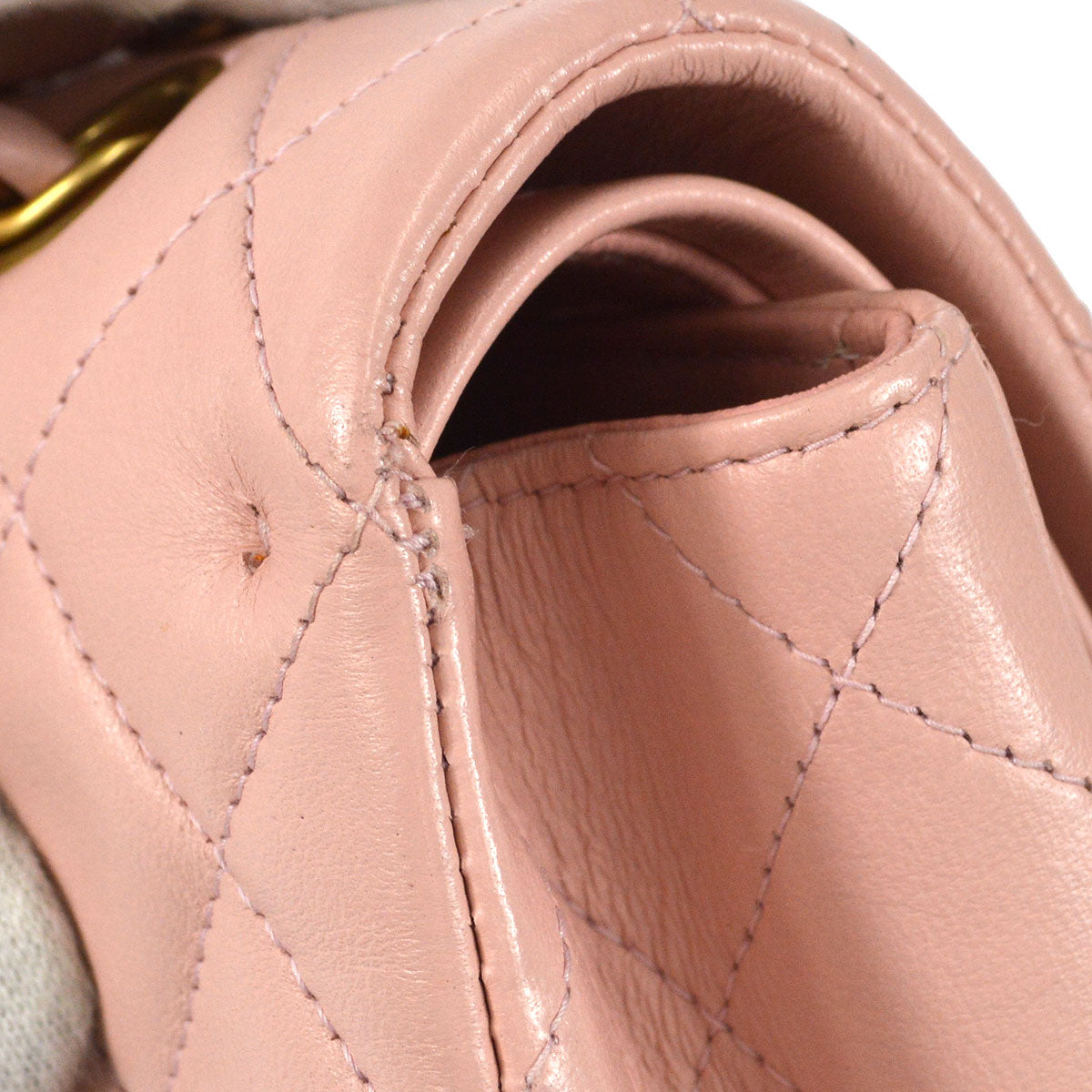 CHANEL Classic Double Flap Medium Shoulder Bag Pink Lambskin