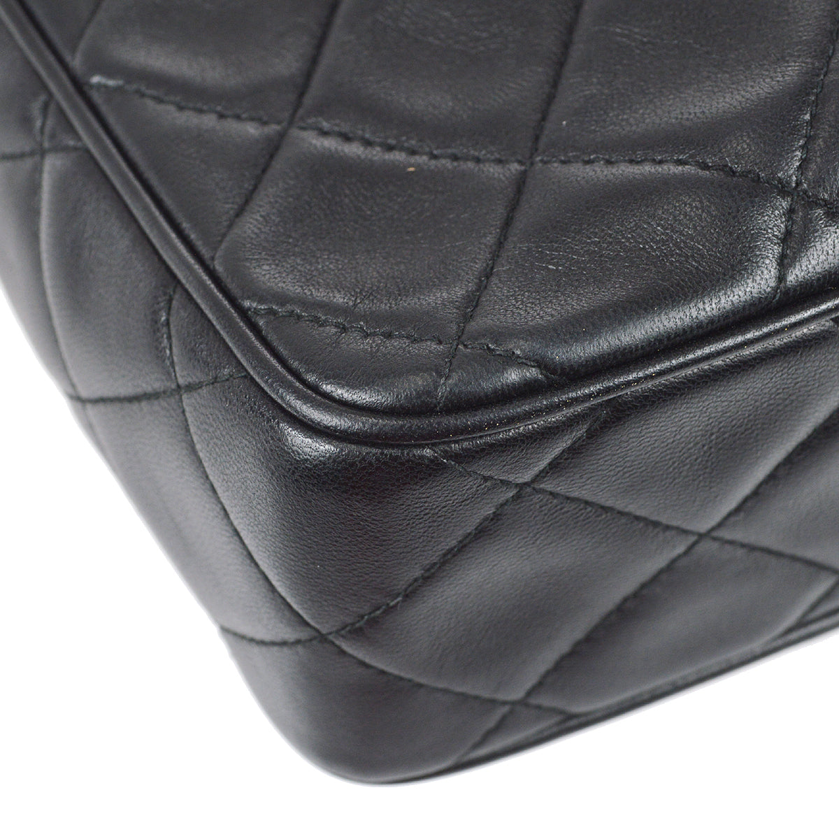 Chanel Chain Shoulder Bag Black Lambskin