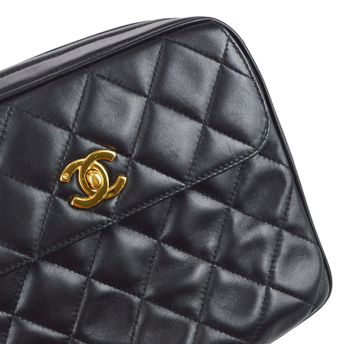 Chanel Chain Shoulder Bag Black Lambskin