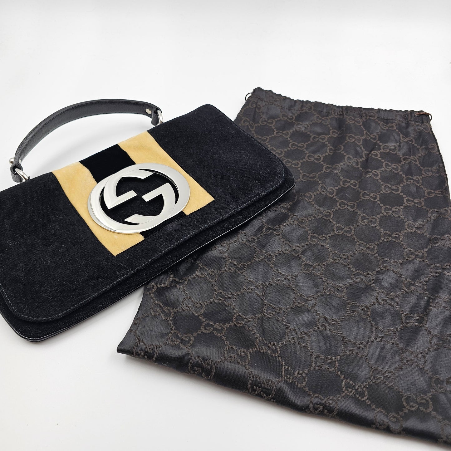 Gucci Velvet Interlocking GG Handbags TWS