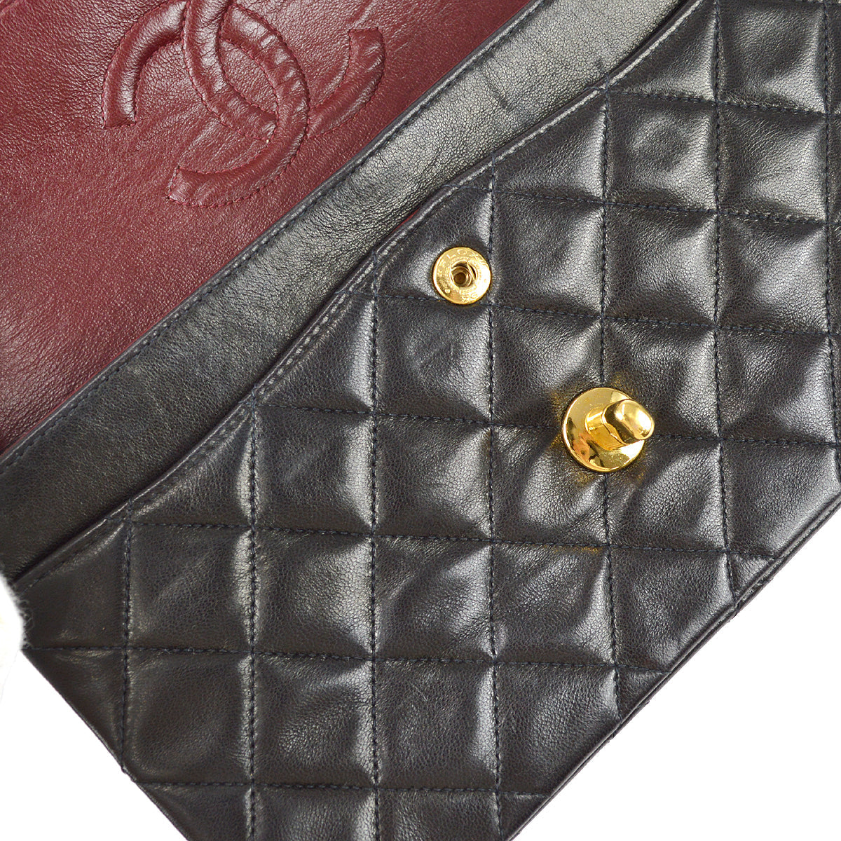 Chanel 1994-1996 Classic Double Flap Small Shoulder Bag Black Lambskin