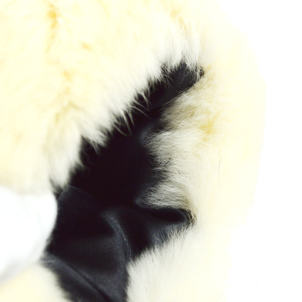 Chanel Hand Warmer Chain Shoulder Bag White Fur