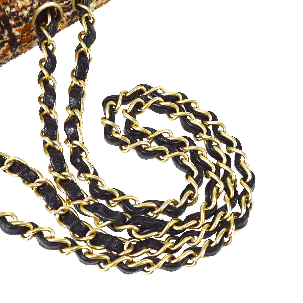 Chanel East West Chain Shoulder Bag Brown Pony Fur