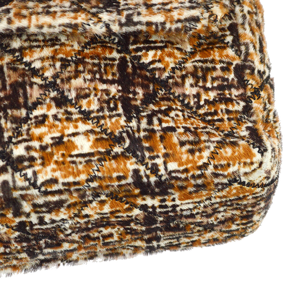 Chanel East West Chain Shoulder Bag Brown Pony Fur