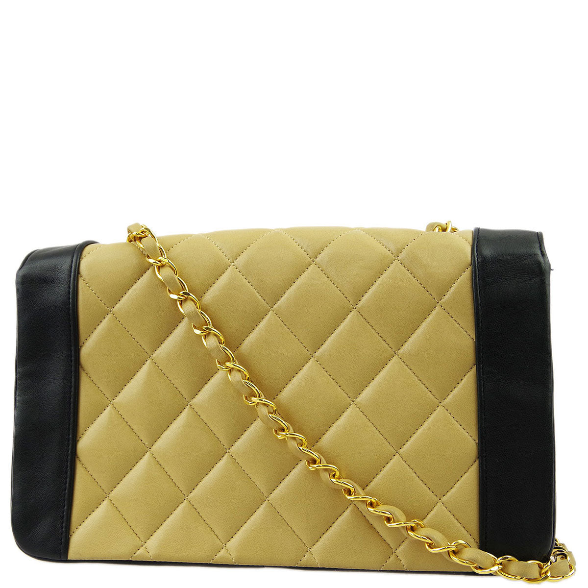 Chanel 1991-1994 Lambskin Medium Diana Shoulder Bag