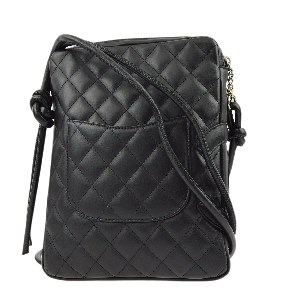 Chanel 2004-2005 Black Calfskin Cambon Ligne Shoulder Bag