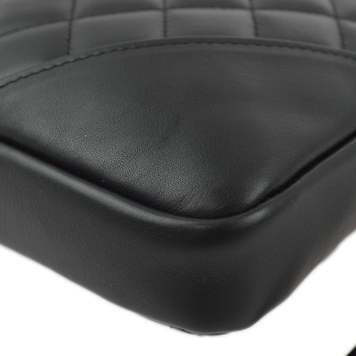 Chanel 2004-2005 Black Calfskin Cambon Ligne Shoulder Bag