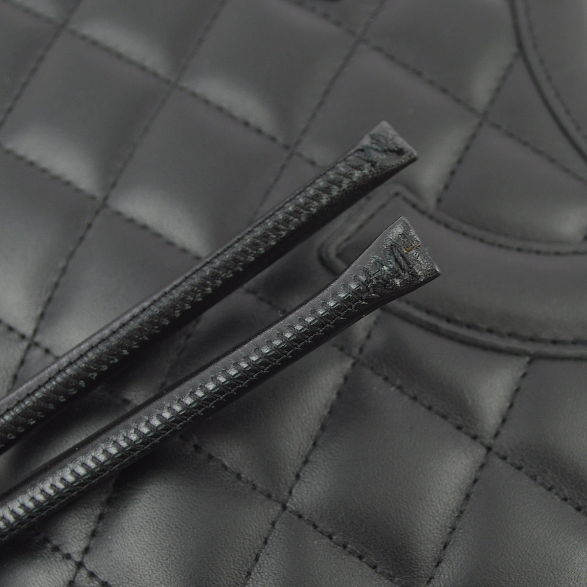Chanel 2004-2005 Black Calfskin Cambon Ligne Shoulder Bag