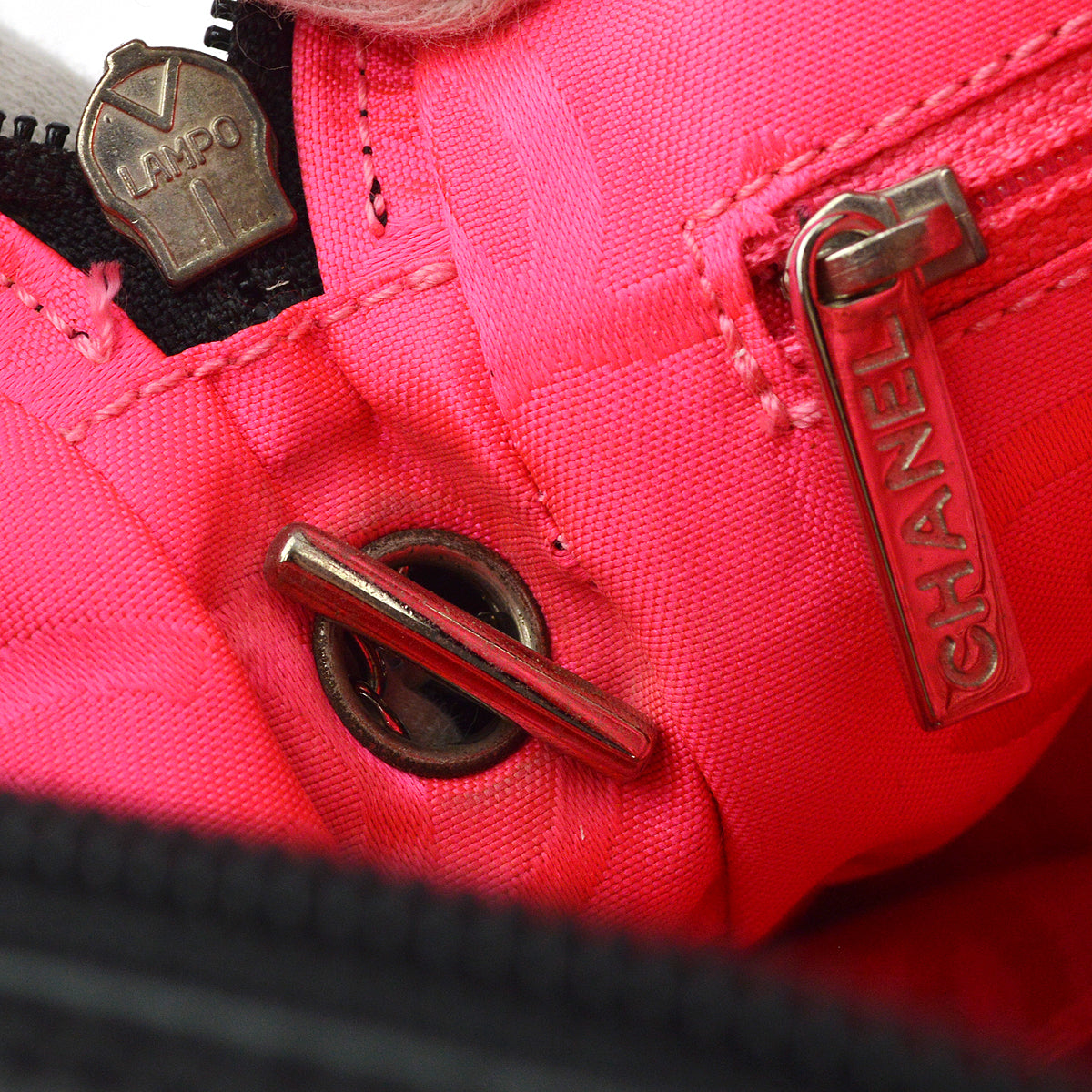 Chanel 2004-2005 Black Calfskin Cambon Ligne Shoulder Bag