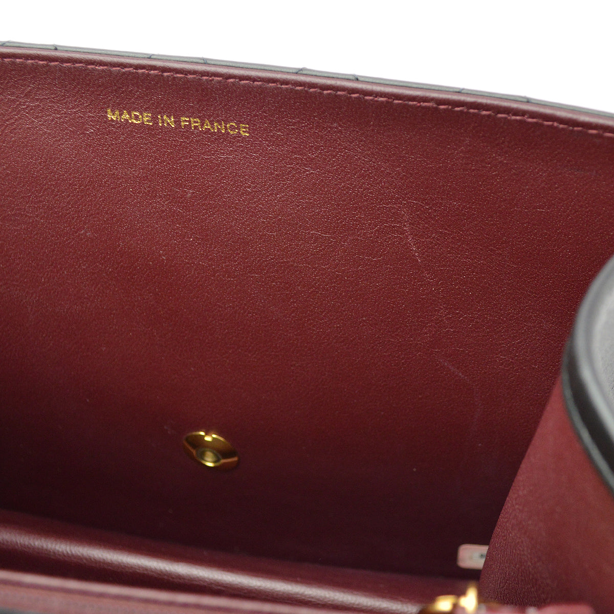 Chanel 1997-1999 Black Lambskin Pushlock Small Half Flap Shoulder Bag