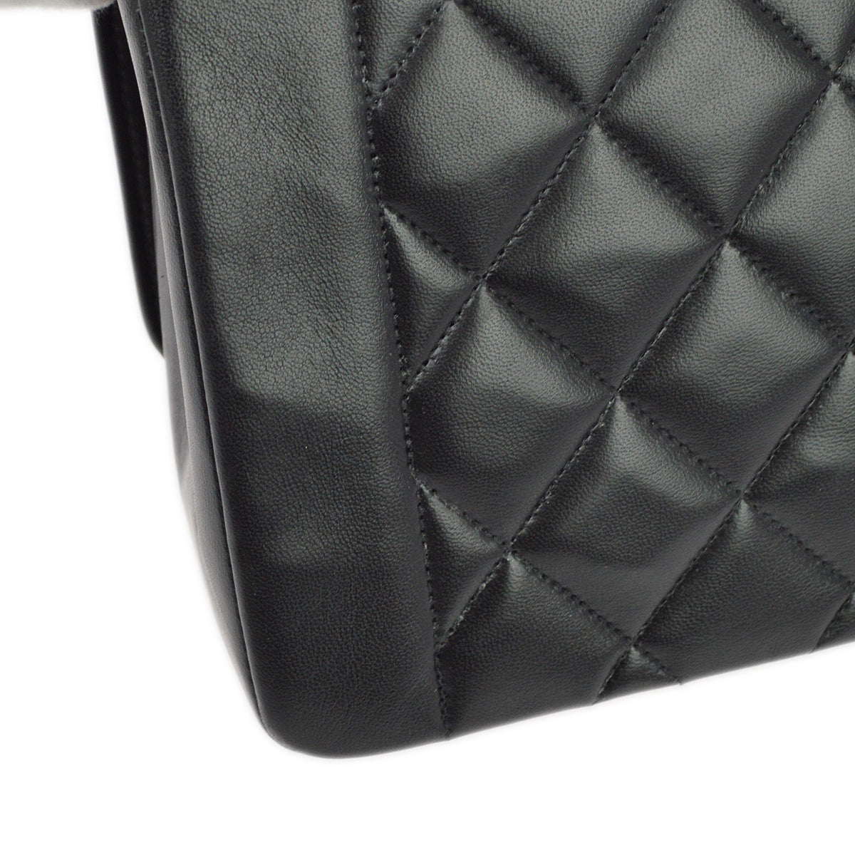 Chanel 1994-1996 Black Lambskin Medium Diana Shoulder Bag