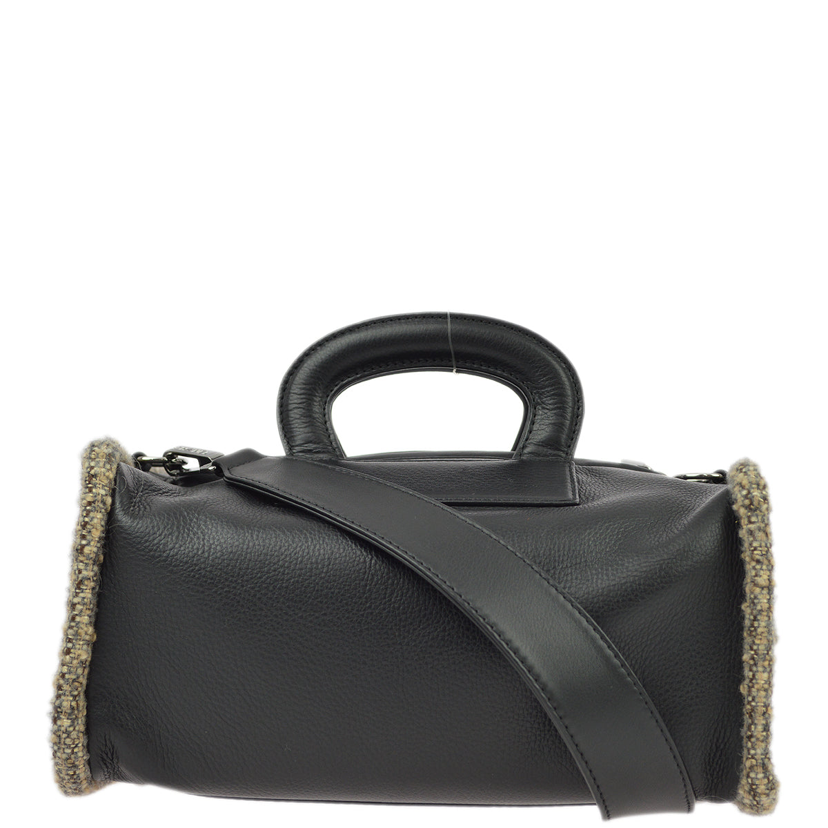 Chanel 2003-2004 Black Calfskin 2way Shoulder Handbag