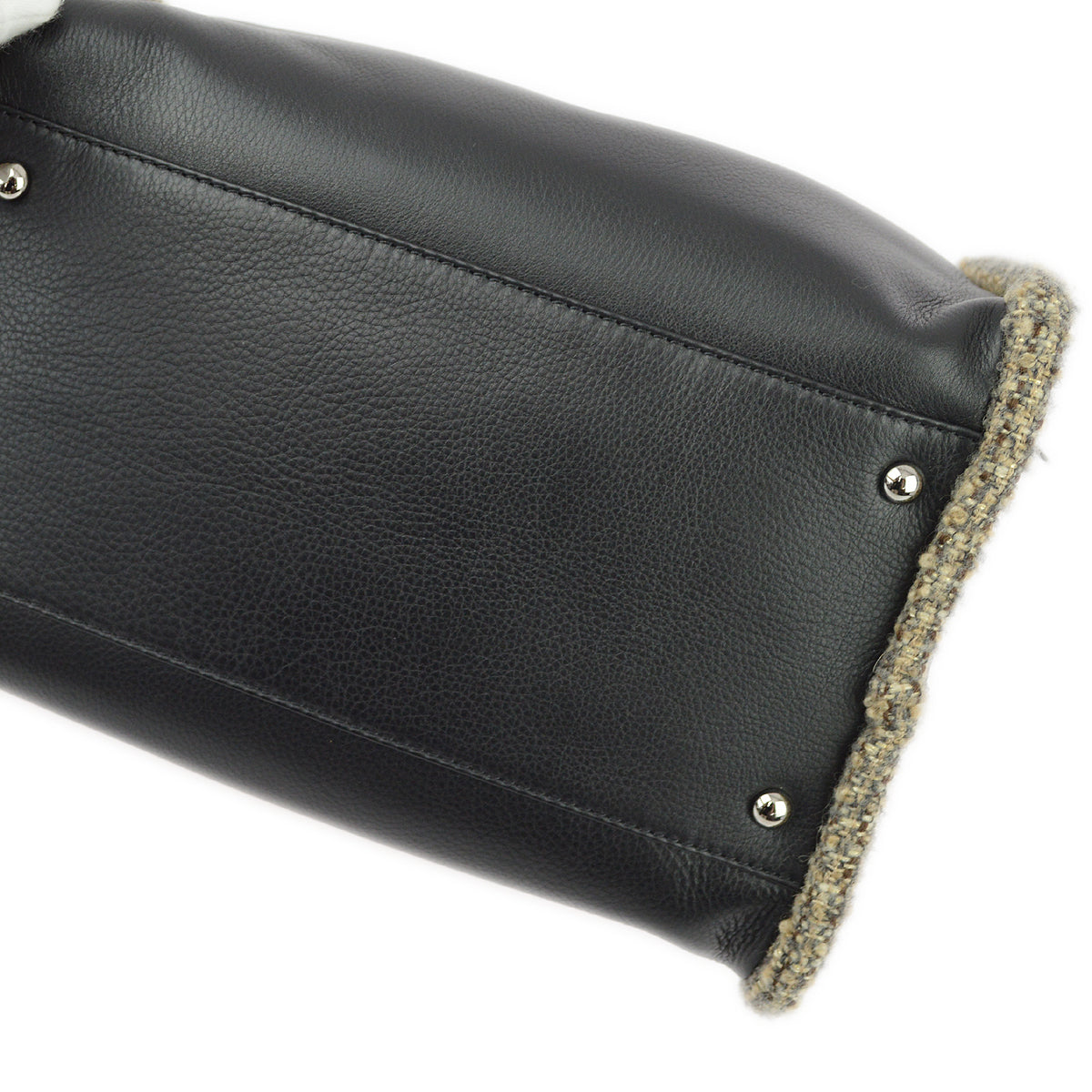 Chanel 2003-2004 Black Calfskin 2way Shoulder Handbag