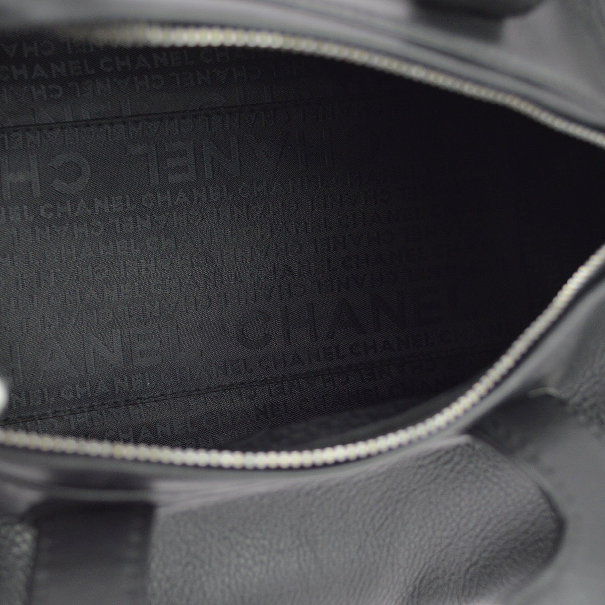 Chanel 2003-2004 Black Calfskin 2way Shoulder Handbag