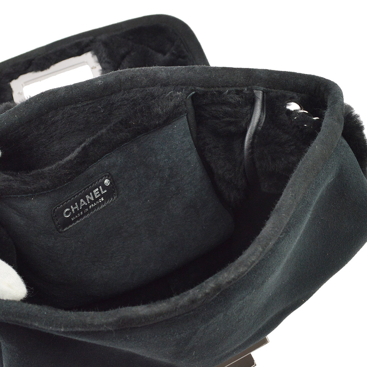 Chanel 2004-2005 Sheepskin Mademoiselle Lock Shoulder Bag