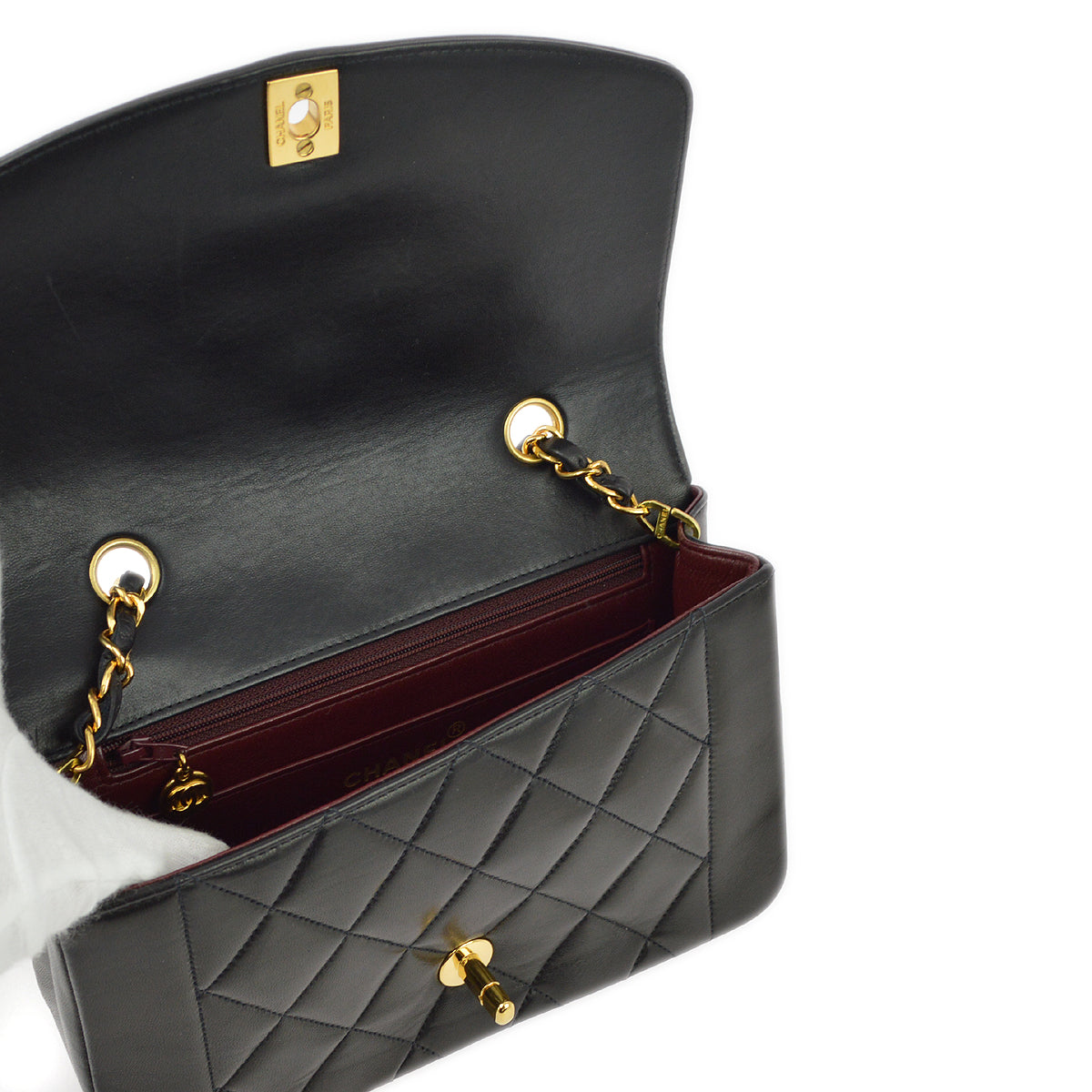 Chanel * 1994-1996 Lambskin Small Diana Shoulder Bag