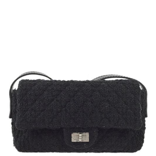 Chanel 2009-2010 Tweed Mademoiselle Lock Shoulder Bag