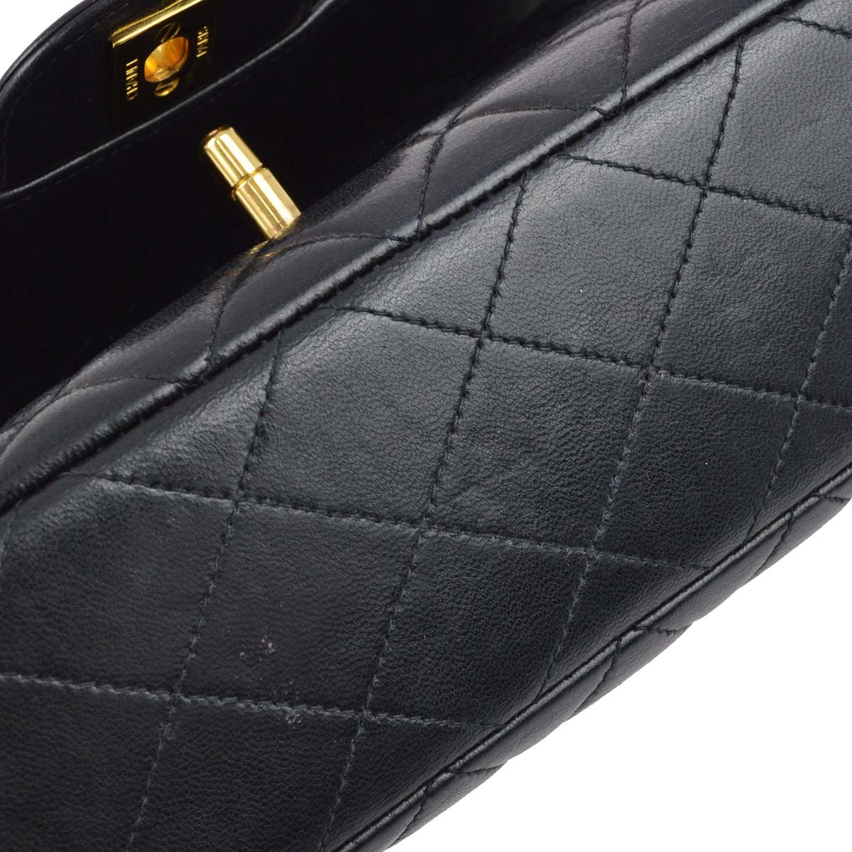 Chanel Black Lambskin Double Sided Classic Flap Shoulder Bag