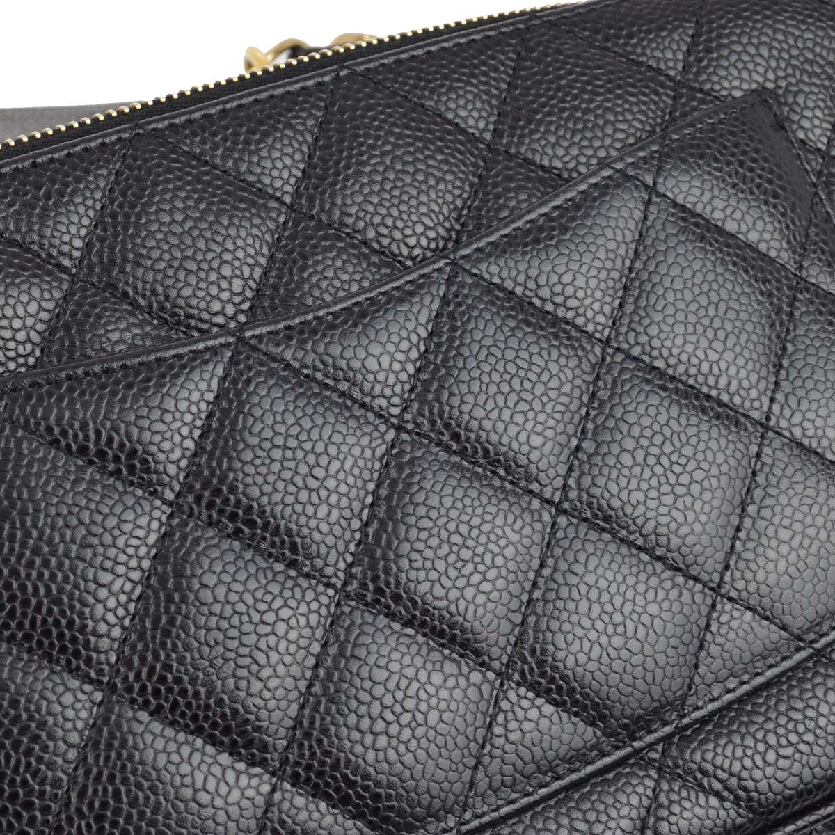 Chanel 2003-2004 Black Caviar Shoulder Bag