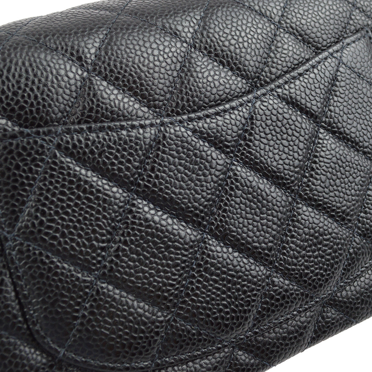 Chanel 2000-2001 Black Caviar Mini Classic Square Flap Shoulder Bag 17