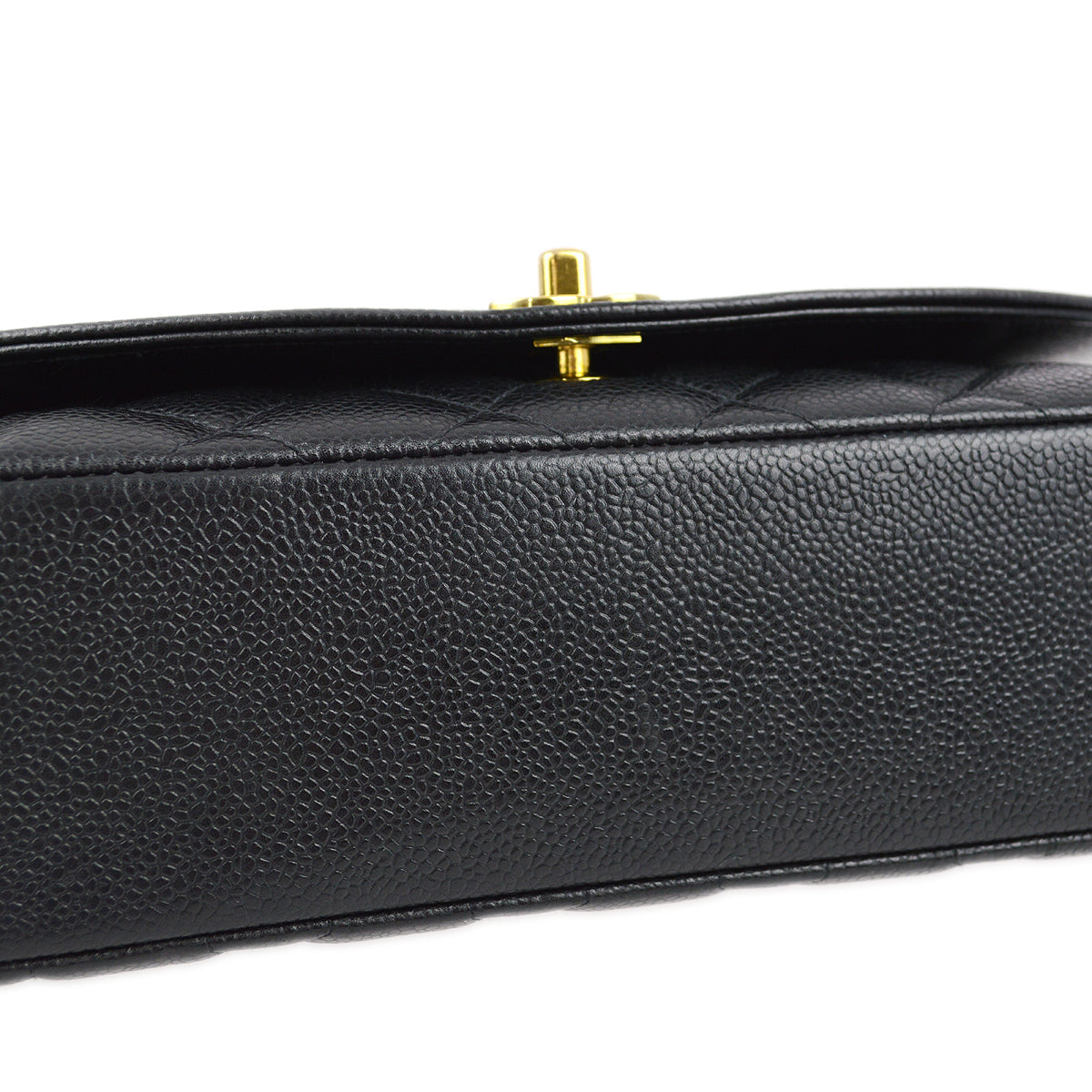 Chanel 1994-1996 Black Caviar Medium Diana Shoulder Bag
