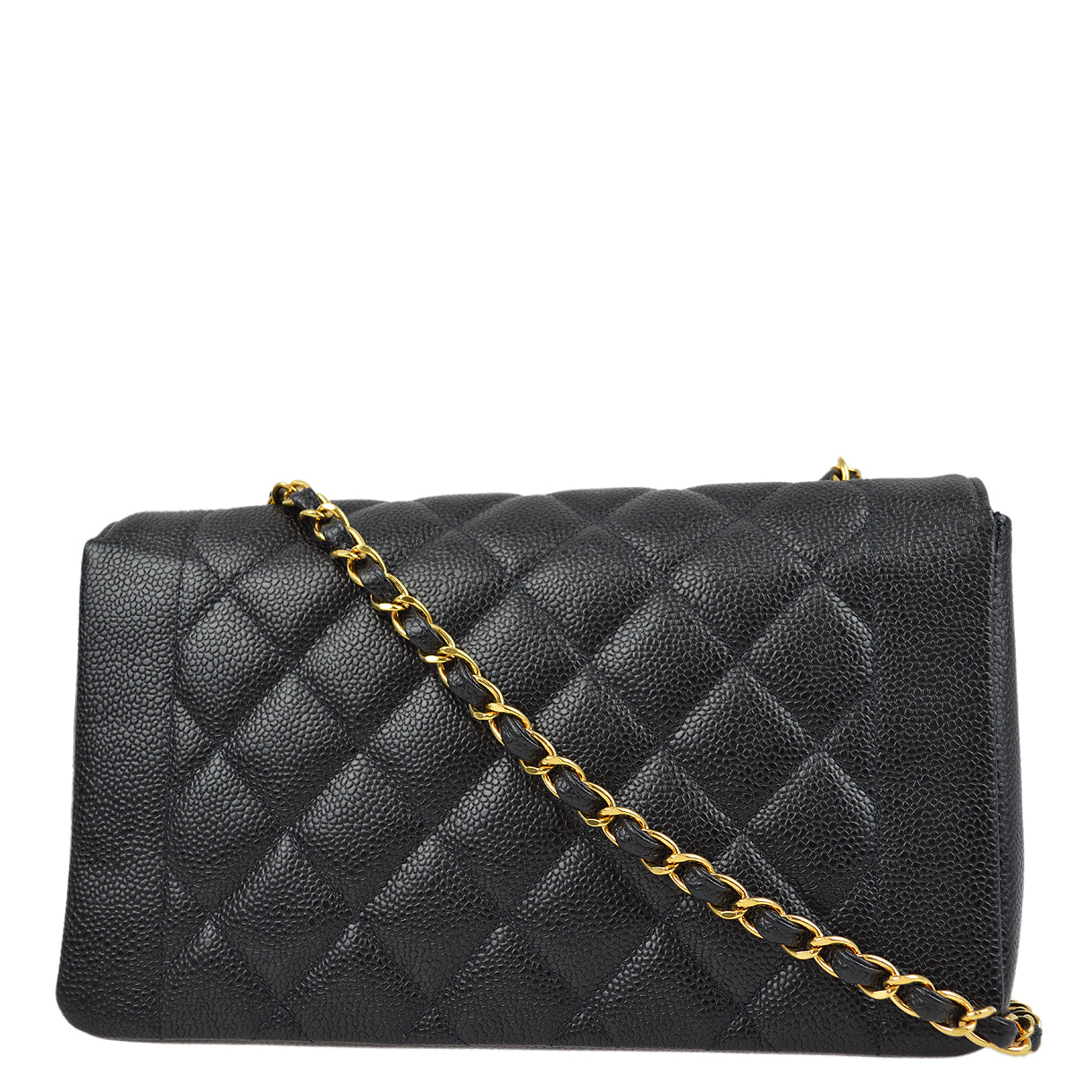 Chanel Black Caviar Medium Diana Shoulder Bag