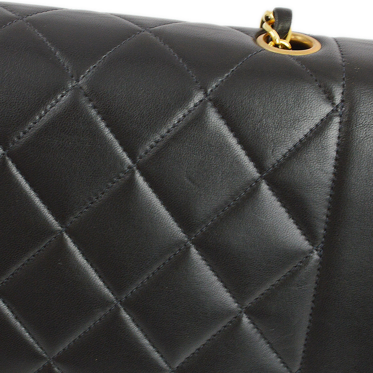 Chanel 1994-1996 Black Lambskin Small Diana Shoulder Bag