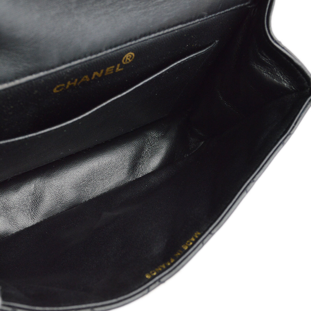 Chanel 1996-1997 Black Lambskin Double Sided Classic Flap Shoulder Bag