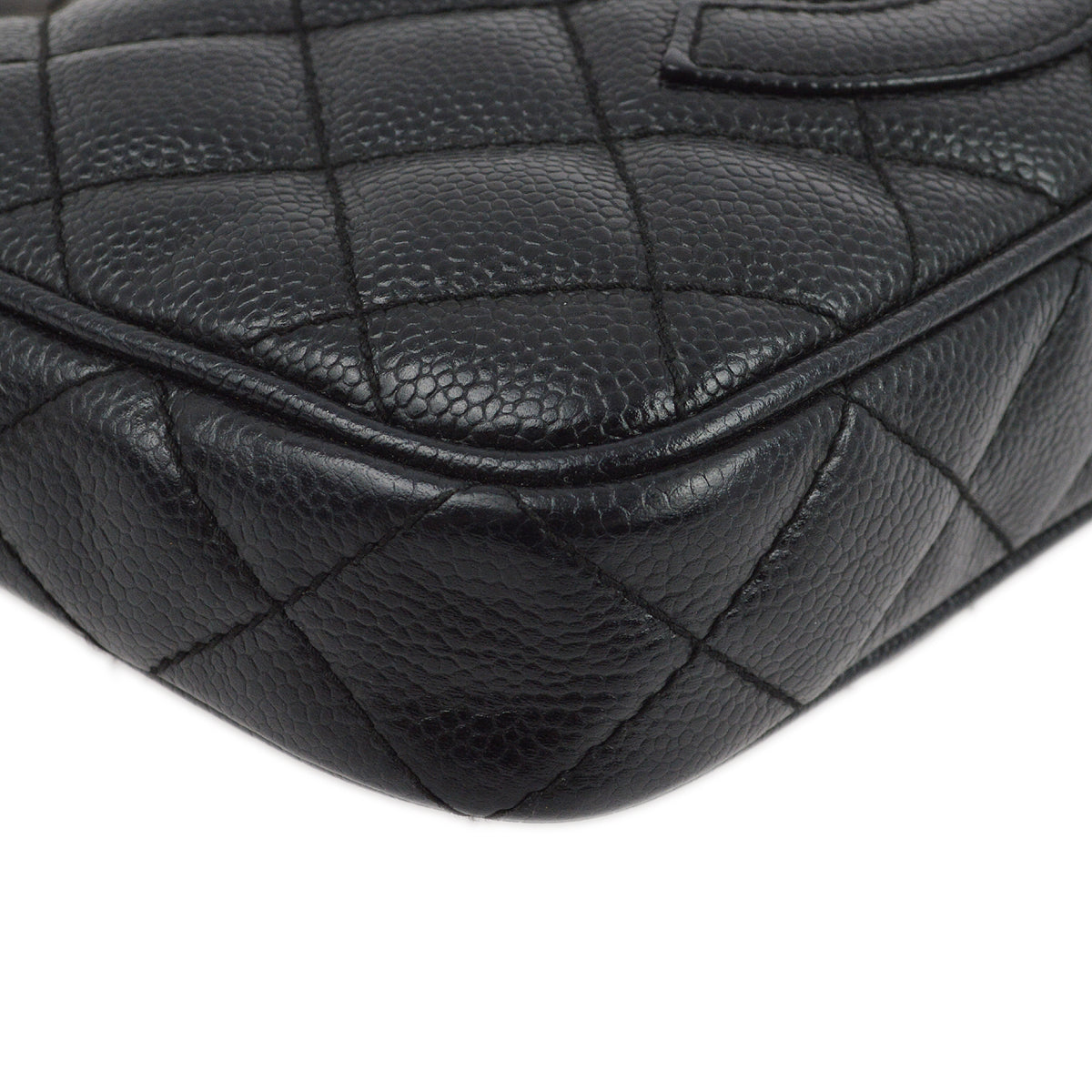 Chanel 2001-2003 Black Caviar Shoulder Bag