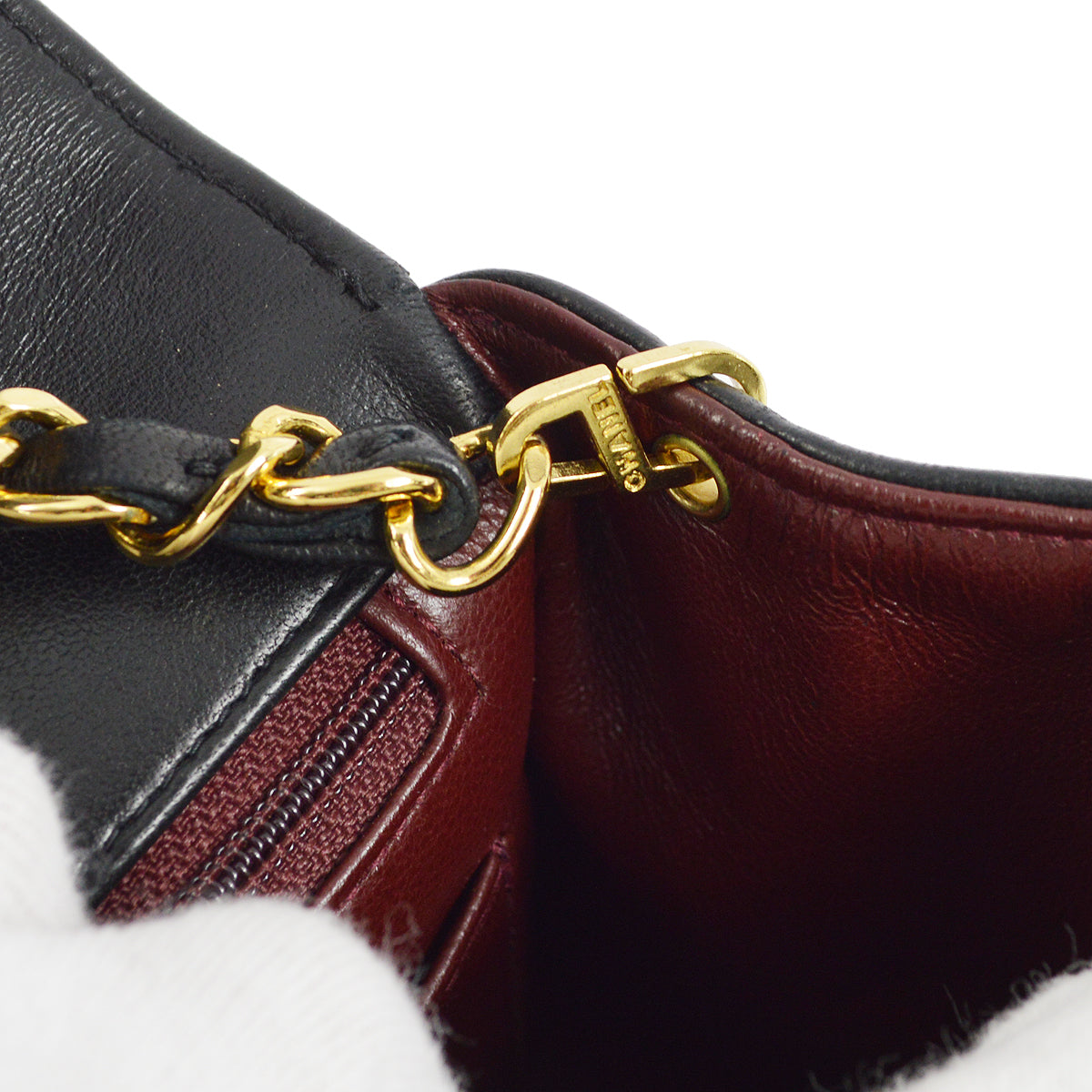 Chanel 1991-1994 Black Lambskin Small Diana Shoulder Bag