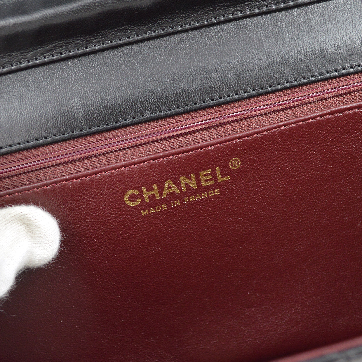 Chanel 2006-2008 Black Lambskin Turnlock Medium Half Flap Shoulder Bag
