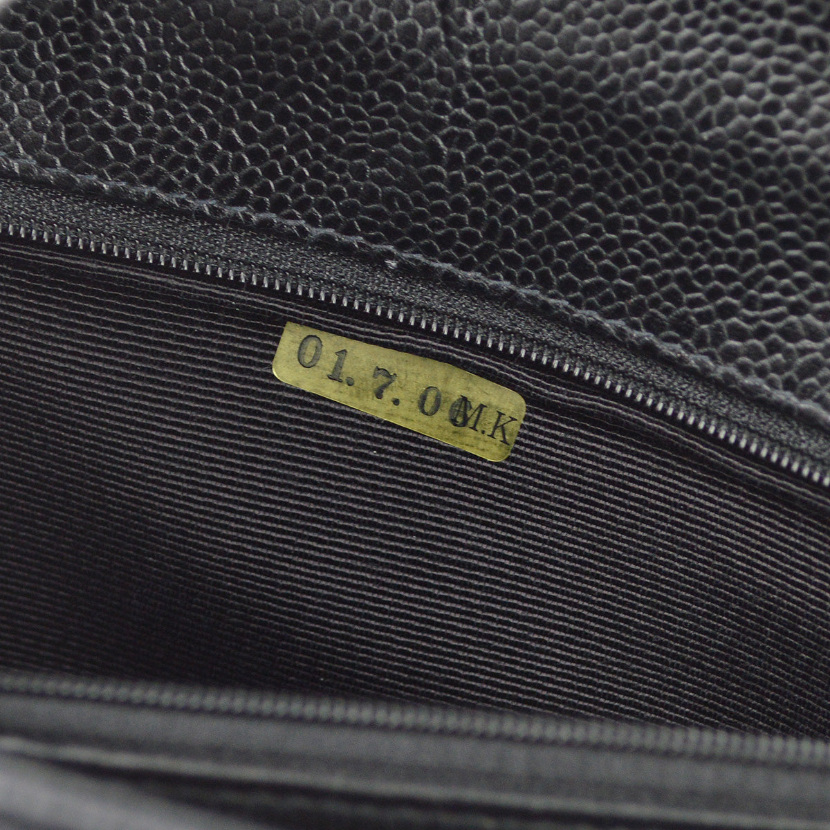 Chanel 2000-2001 Black Caviar Jumbo Classic Flap Shoulder Bag