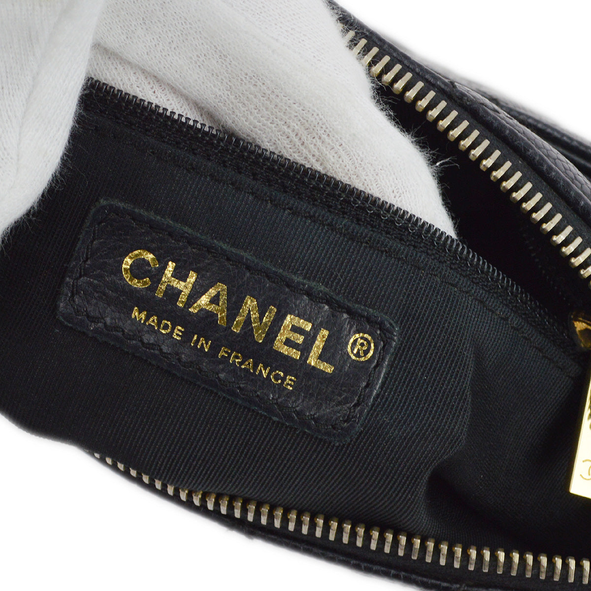 Chanel 2001-2003 Black Caviar Shoulder Bag