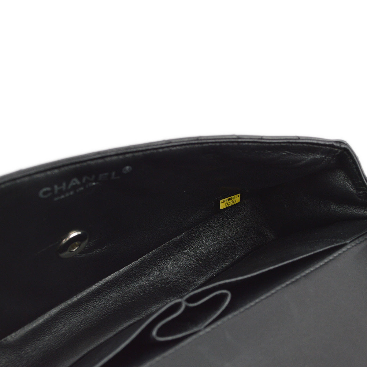 Chanel 2006-2008 Black Lambskin East West Shoulder Bag