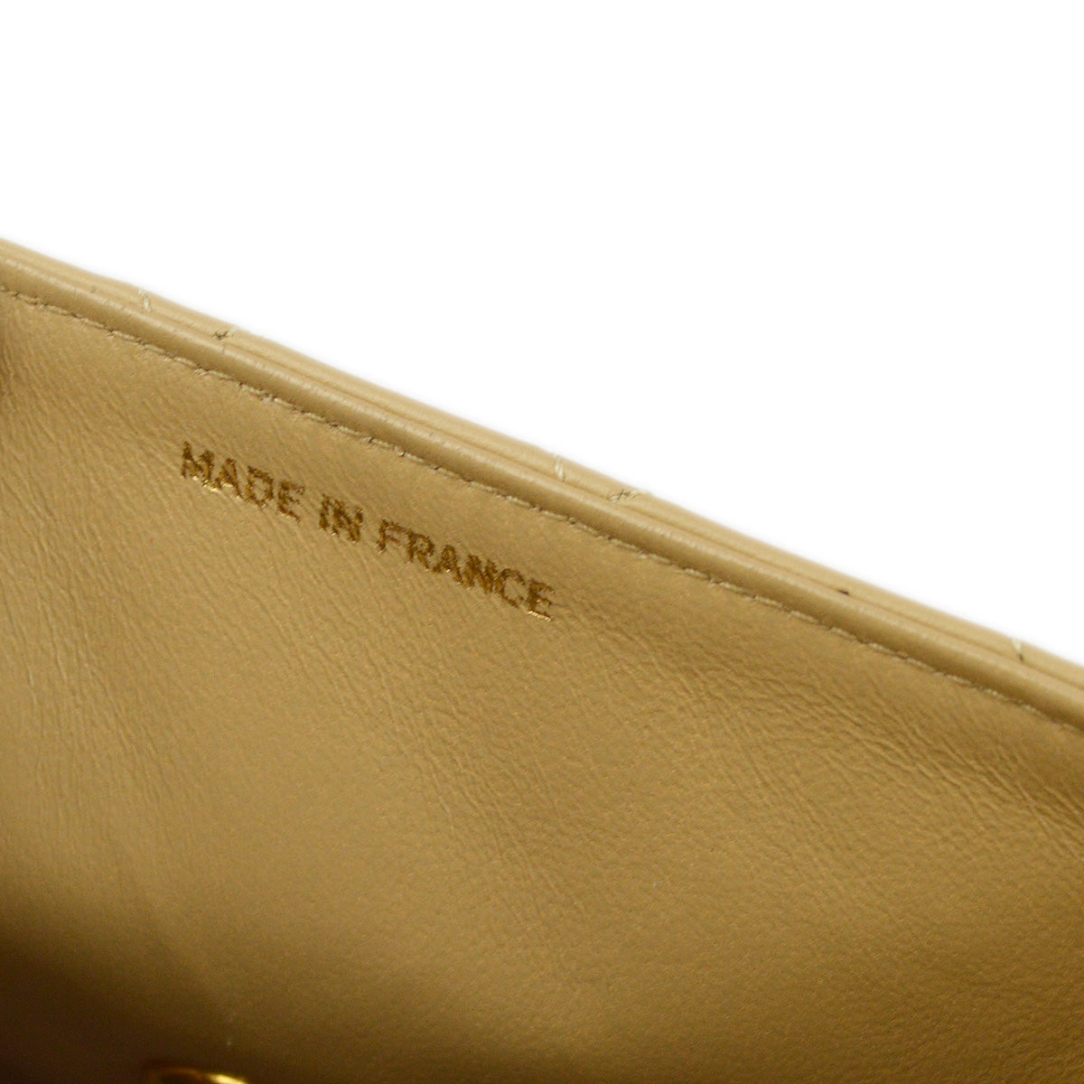 Chanel 1991-1994 Beige Lambskin Mini Classic Square Flap Shoulder Bag 17